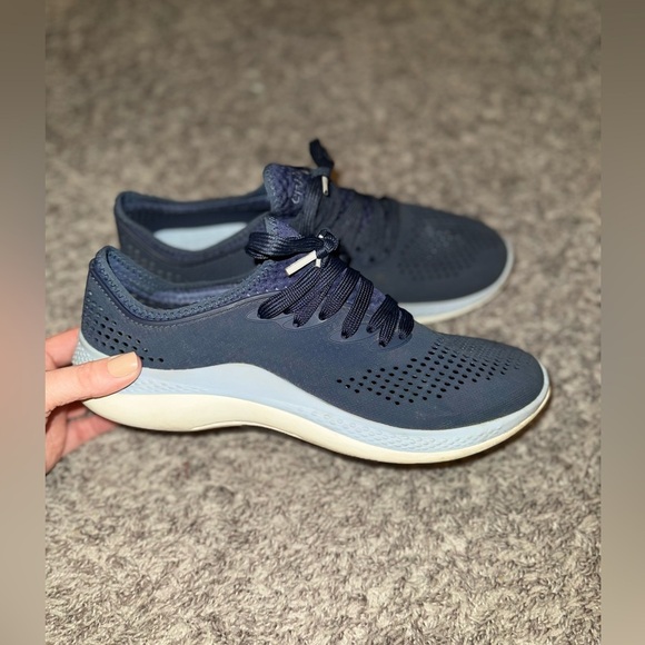 CROCS Shoes - Crocs LiteRide Women's Lace Up Shoes Size 11 Blue Comfy Sneakers Casual Comfort